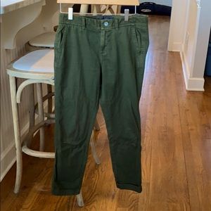 Women’s J crew Chino army green pants